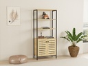 Chic Home Metta kirjahylly alakaapilla 70x34xK162 cm, vaaleanbeige/musta