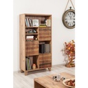 Chic Home Marianna raidat -kirjahylly 80x36xK155 cm, ruskea/musta