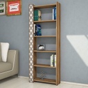 Chic Home Hannes kirjahylly 65x24xK170 cm, ruskea