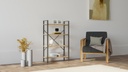 Chic Home Minna hyllykkö 60x24xK100 cm, vaaleanbeige/musta