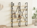 Chic Home Verneri kirjahylly 126x26xK160 cm, vaaleanruskea/musta