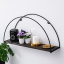 Chic Home Isko seinähylly 60x15xK30 cm, ruskea/musta