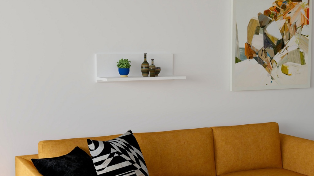 Chic Home Usko seinähylly 60x22xK20 cm, valkoinen