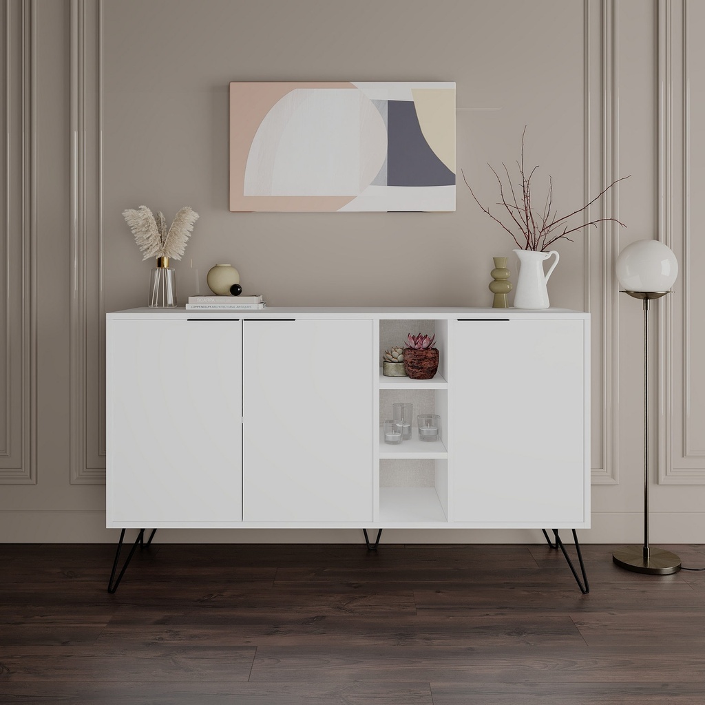 Chic Home Kalle senkki 142x36xK83 cm, valkoinen