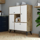 Chic Home Tommi kaappi 105x35xK120 cm, valkoinen/ruskea