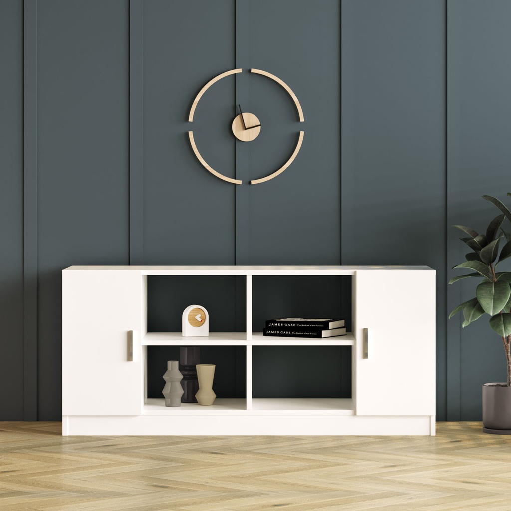 Chic Home Valentiina hyllykkö 140x46xK62 cm, valkoinen
