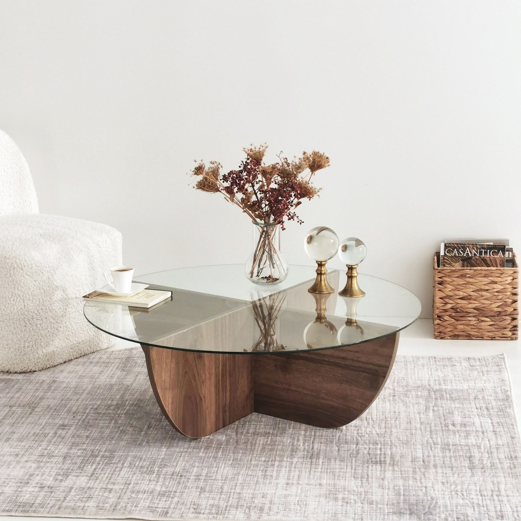 Chic Home Liisi sohvapöytä H90xK30 cm, tummanruskea