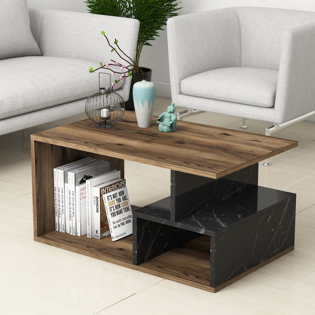 Chic Home Atro sohvapöytä 90x42xK52 cm, ruskea/musta