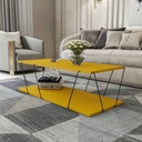 Chic Home Laila sohvapöytä 120x50xK30 cm, keltainen/musta