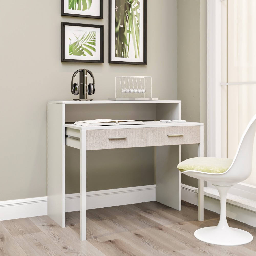 Chic Home Maija työpöytä 99x58xK88 cm, valkoinen/taupe