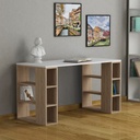 Chic Home Elia työpöytä 140x60xK75 cm, valkoinen/ruskea
