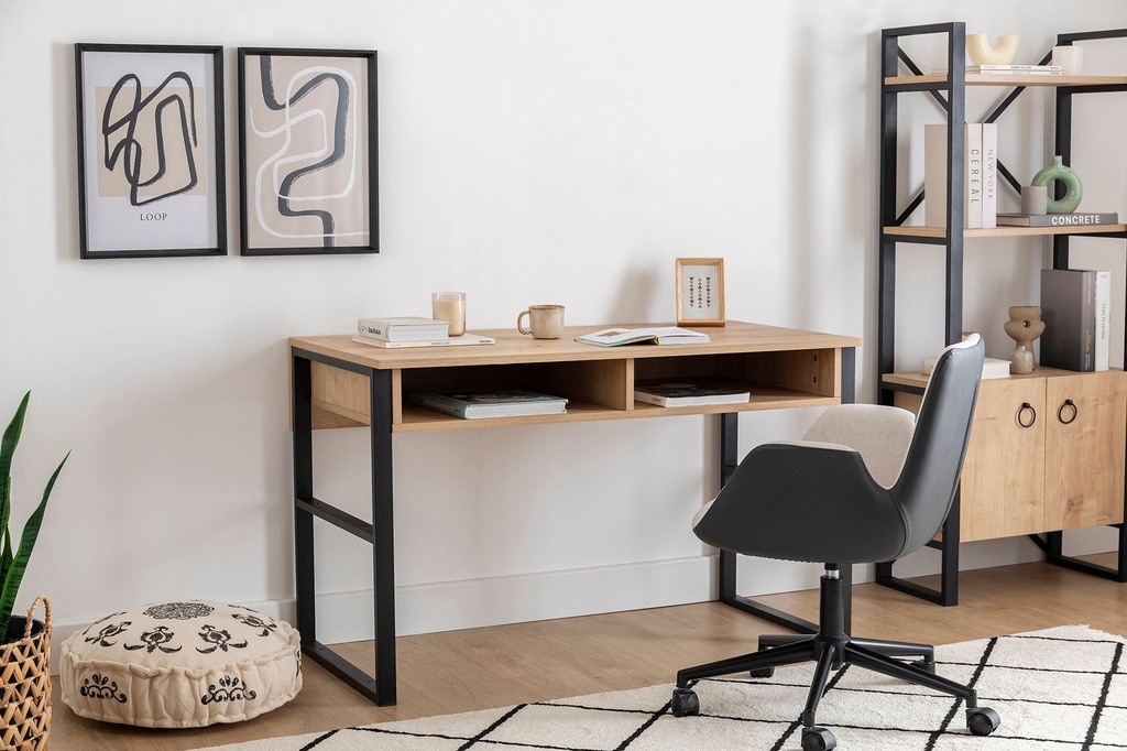 Chic Home Nova työpöytä 120x60xK75 cm, beige/musta