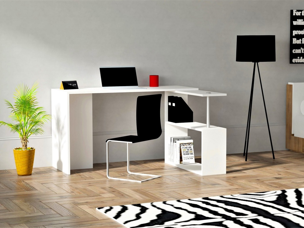 Chic Home Eemeli työpöytä 130x50xK74 cm, valkoinen