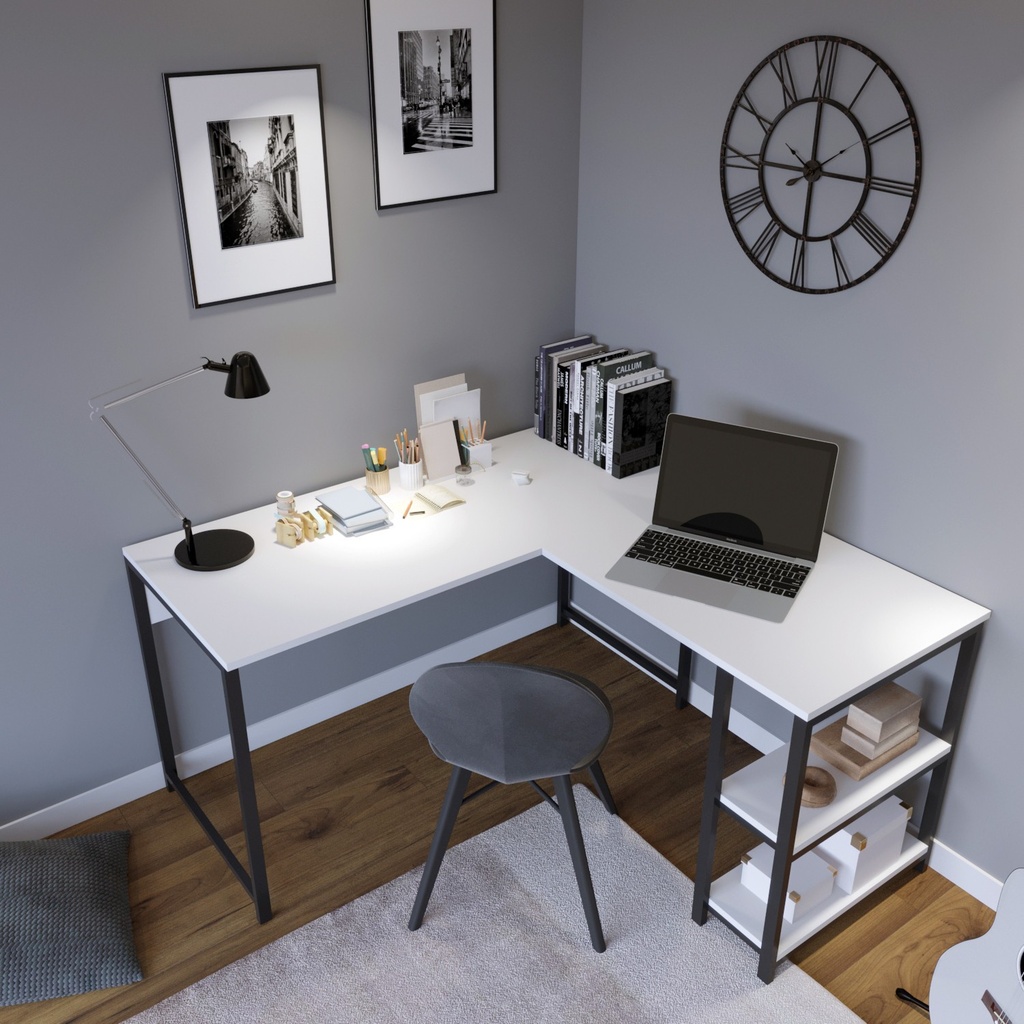 Chic Home Kocaeli Çalışma Masası L210 työpöytä, valkoinen