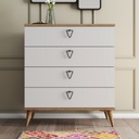 Chic Home Veera lipasto 80x45xK91 cm, beige/valkoinen