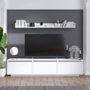 Chic Home Pirkko TV-taso 180 cm + seinähylly, valkoinen