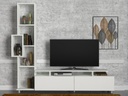 Chic Home Tuuli TV-taso avohyllyköllä 170x30xK167 cm, valkoinen