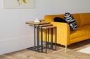 Chic Home Silla sivupöydät 32/36/40 cm 3 kpl, tummanruskea/musta