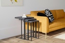 Chic Home Severi sivupöydät 32/36/40 cm 3 kpl, musta