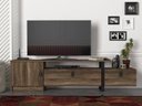 Chic Home Arelia TV-taso 180 cm, tummanruskea/musta