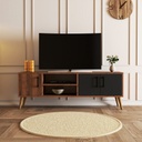 Chic Home Exxen - 1580 TV-taso, pähkinäpuu / antrasiitti