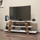 Chic Home Urho TV-taso 120 cm, valkoinen/ruskea
