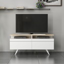 Chic Home Jussi TV-taso 120 cm,  vaaleanruskea/valkoinen