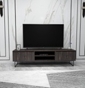 Chic Home Essi TV-taso 180 cm, tummanruskea/musta
