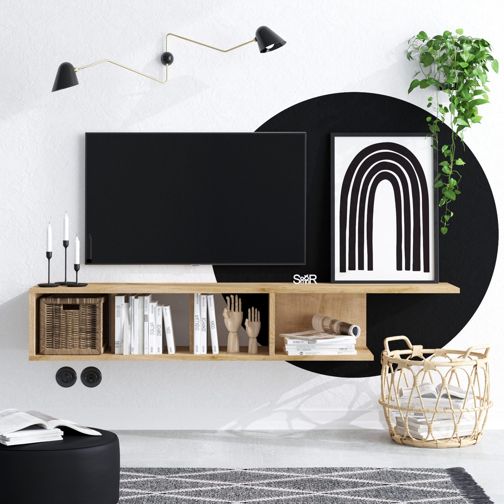 Chic Home Oiva TV-taso 150 cm, vaaleanruskea