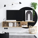 Chic Home Oiva TV-taso 150 cm, vaaleanruskea