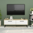 Chic Home Milena TV-taso 120 cm, vaaleanbeige/valkoinen