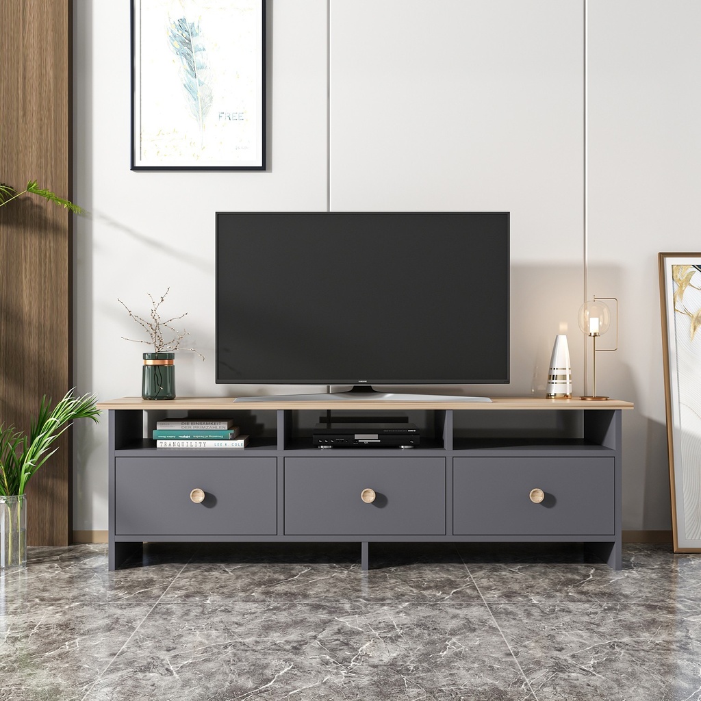 Chic Home Otto TV-taso 150 cm, antrasiitti/vaaleanruskea