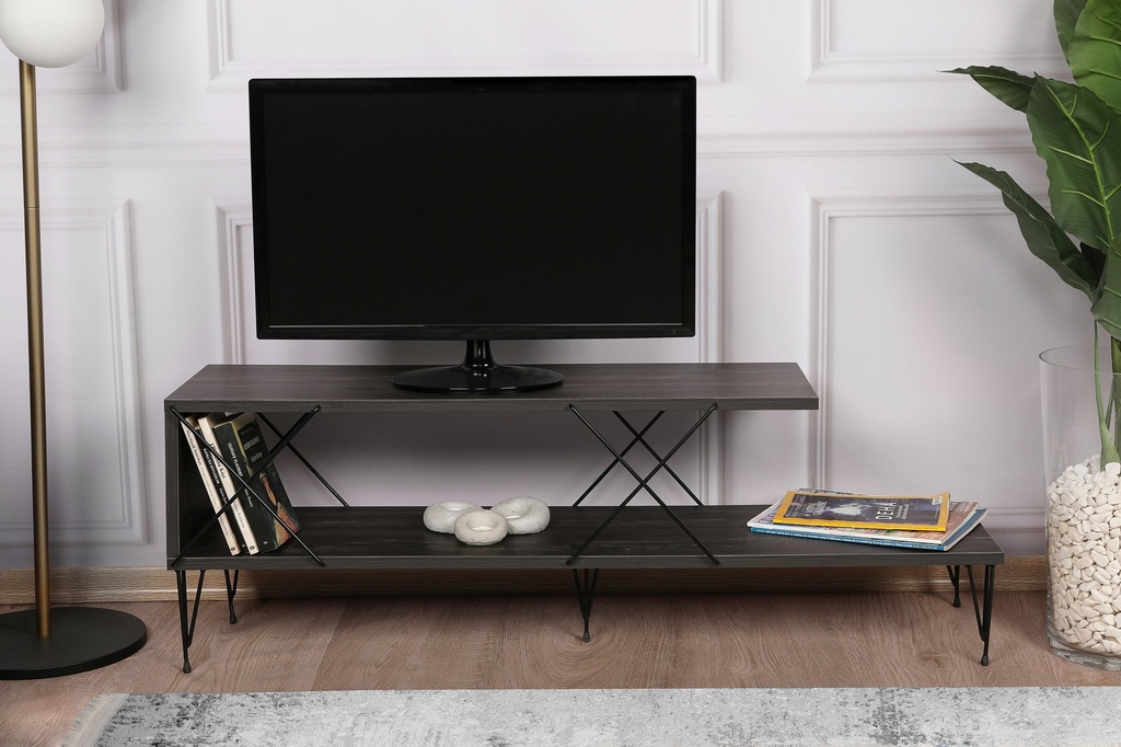 Chic Home Elmo TV-taso 120 cm, tummanruskea