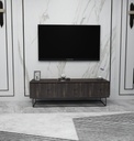 Chic Home Kai TV-taso 140 cm, tummanruskea/musta