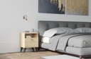 Chic Home Bigga yöpöytä 40x40xK50 cm, vaaleanbeige