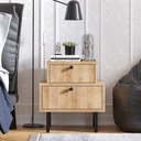 Chic Home Nani yöpöytä 45x40xK50 cm, beige/musta