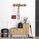 Chic Home Sinja naulakko + kenkäkaappi 100x35xK85 cm, beige/musta