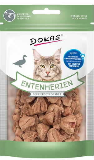 [4251276205910] Dokas kissan pakastekuivattu ankansydän 22g