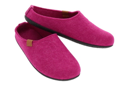 [8_c1abcb92] Wildstep Wool villatohvelit kumipohjalla, pinkki