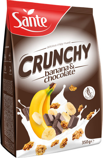 [5900617002617] Sante Crunchy kauramuromysli banaani-suklaa  350g